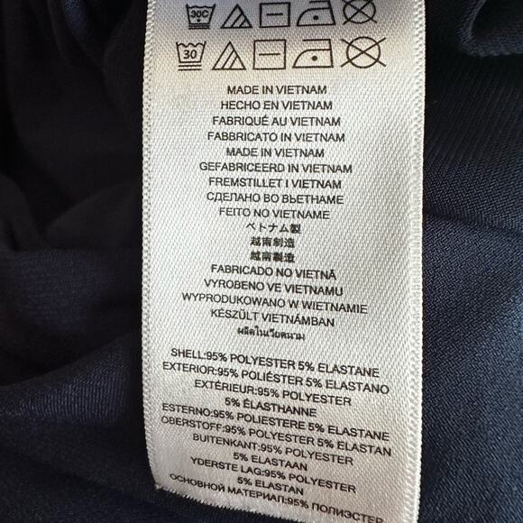 Michael Kors 1X Navy Blue Blouse Silver Chain Tunic Top Office Cocktail Party - Picture 8 of 8